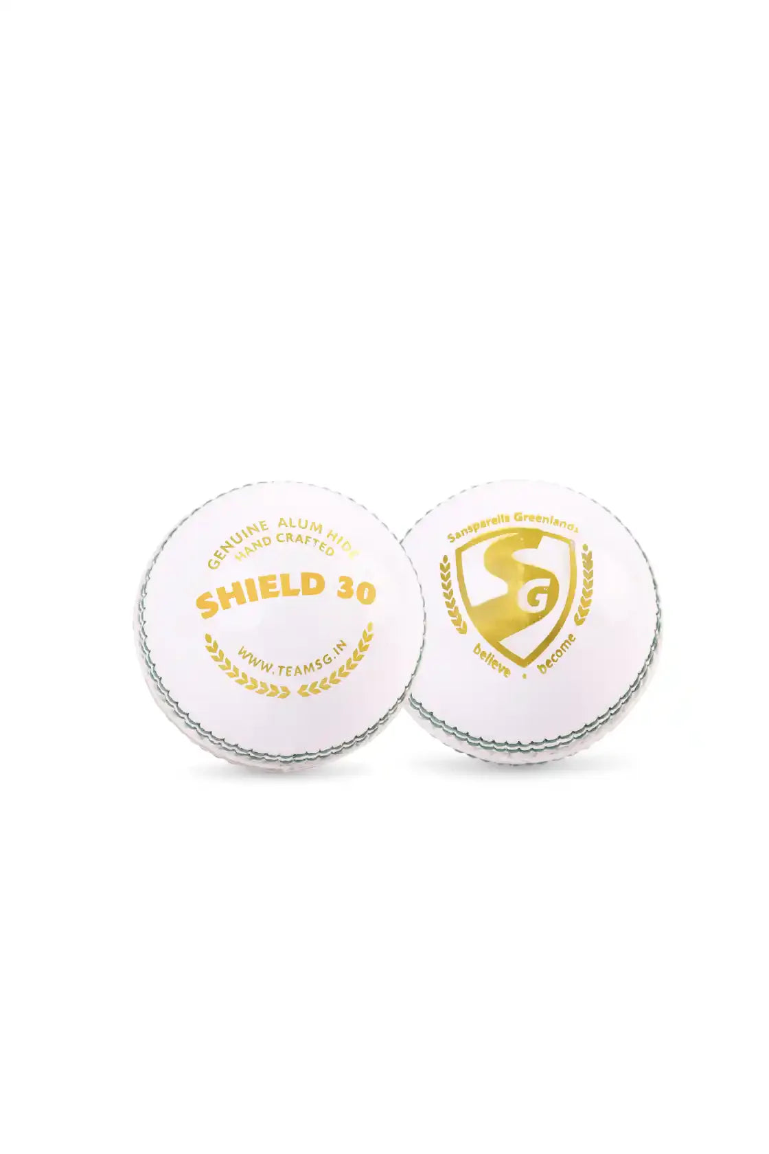 SG Shield 30 White Leather Ball
